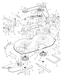Mower Housing Diagram and Parts List for 7800298-405606X108D 2009 Briggs and Stratton Lawn Tractor